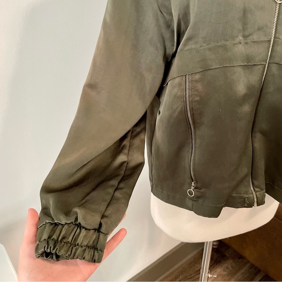 Zara Green Satin Bomber - Picture 4 of 8